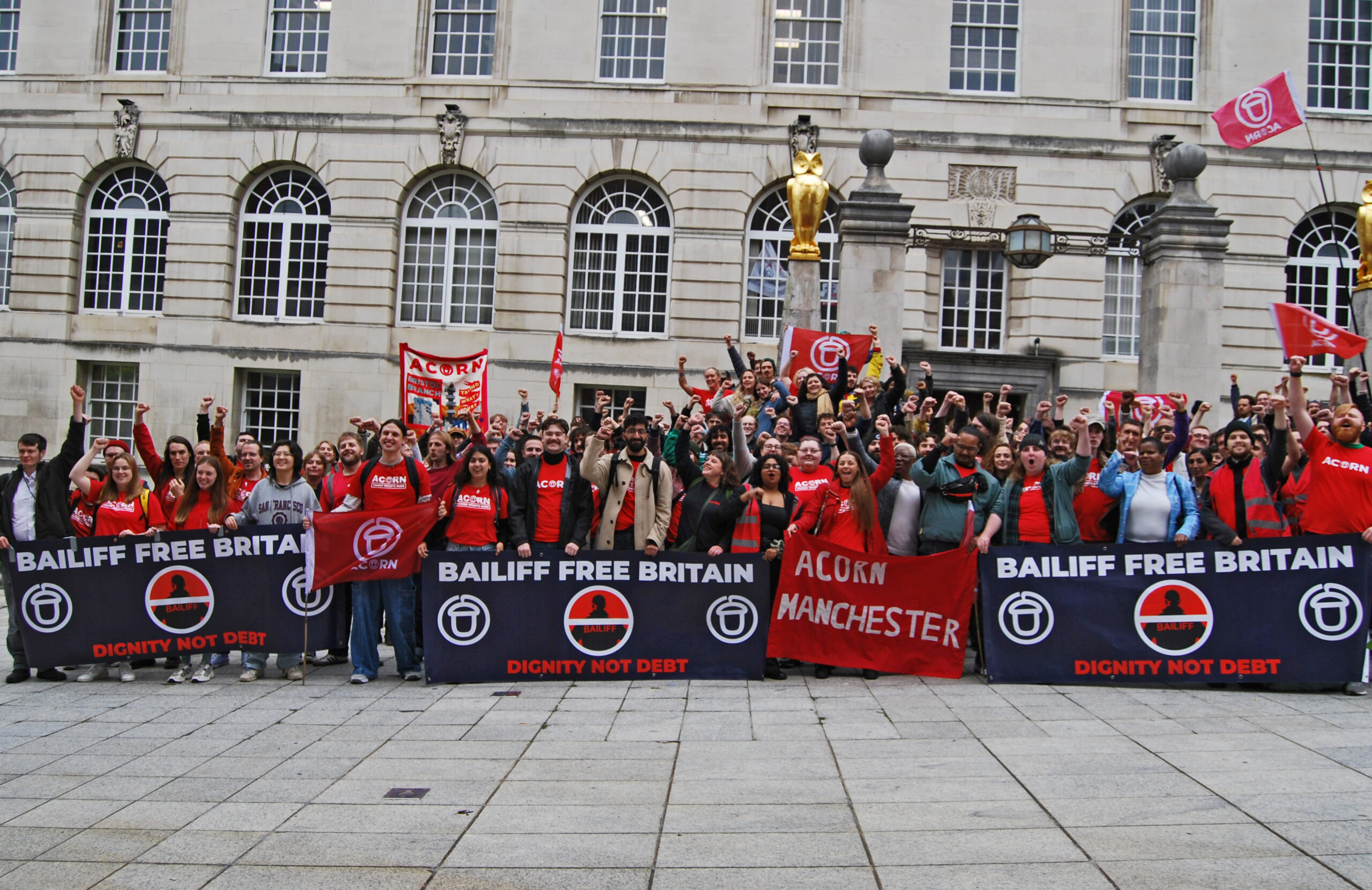 Hundreds of ACORN members shut down conference in bailiff day of action