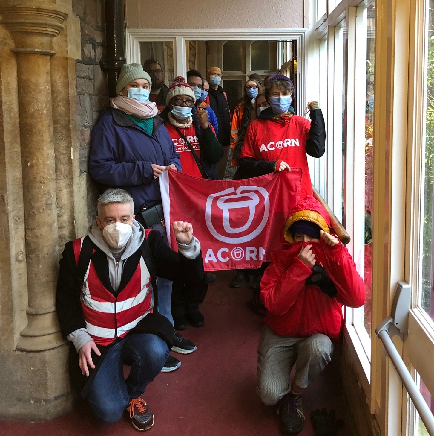 ACORN members block bailiffs in Bristol